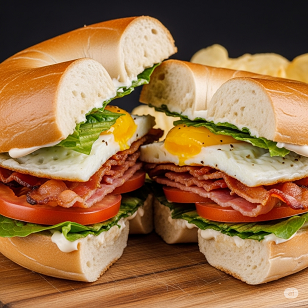 EGG WITH BLT ON A BAGEL