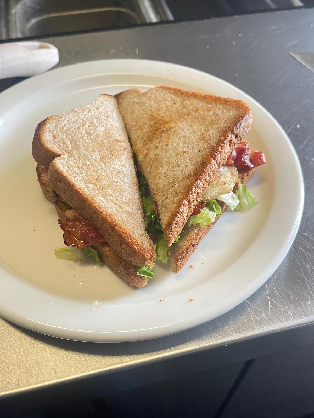 EGG WITH BLT ON A BREAD