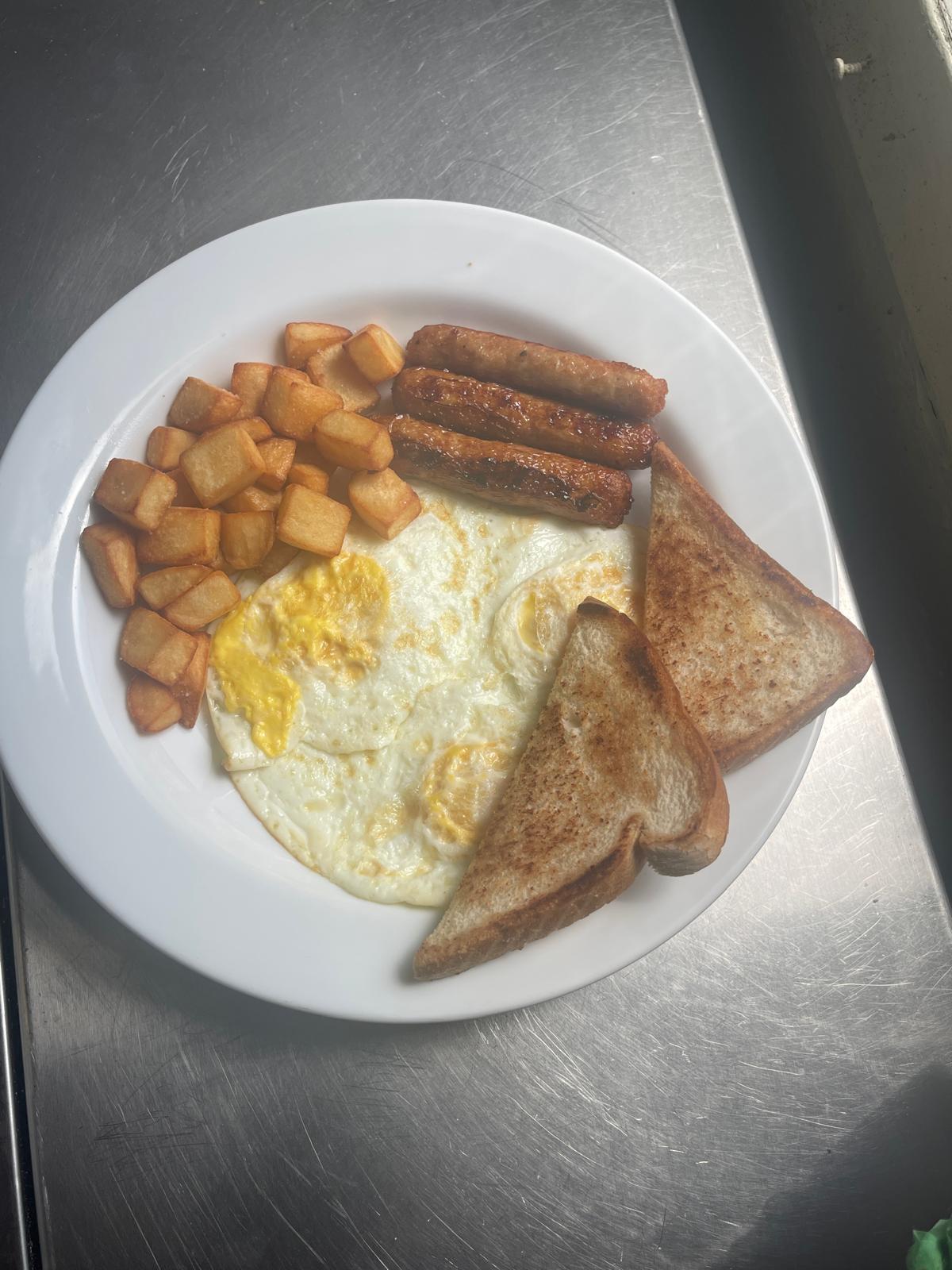 3 EGGS WITH 3 BACON OR 3 SAUSAGES