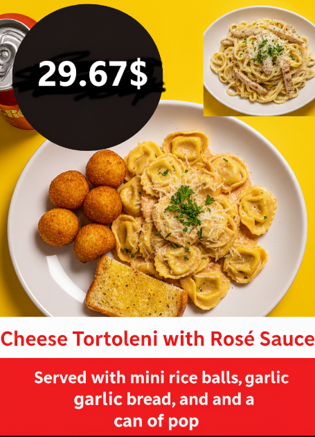 Cheese Tortellini with Rosรฉ Sauce